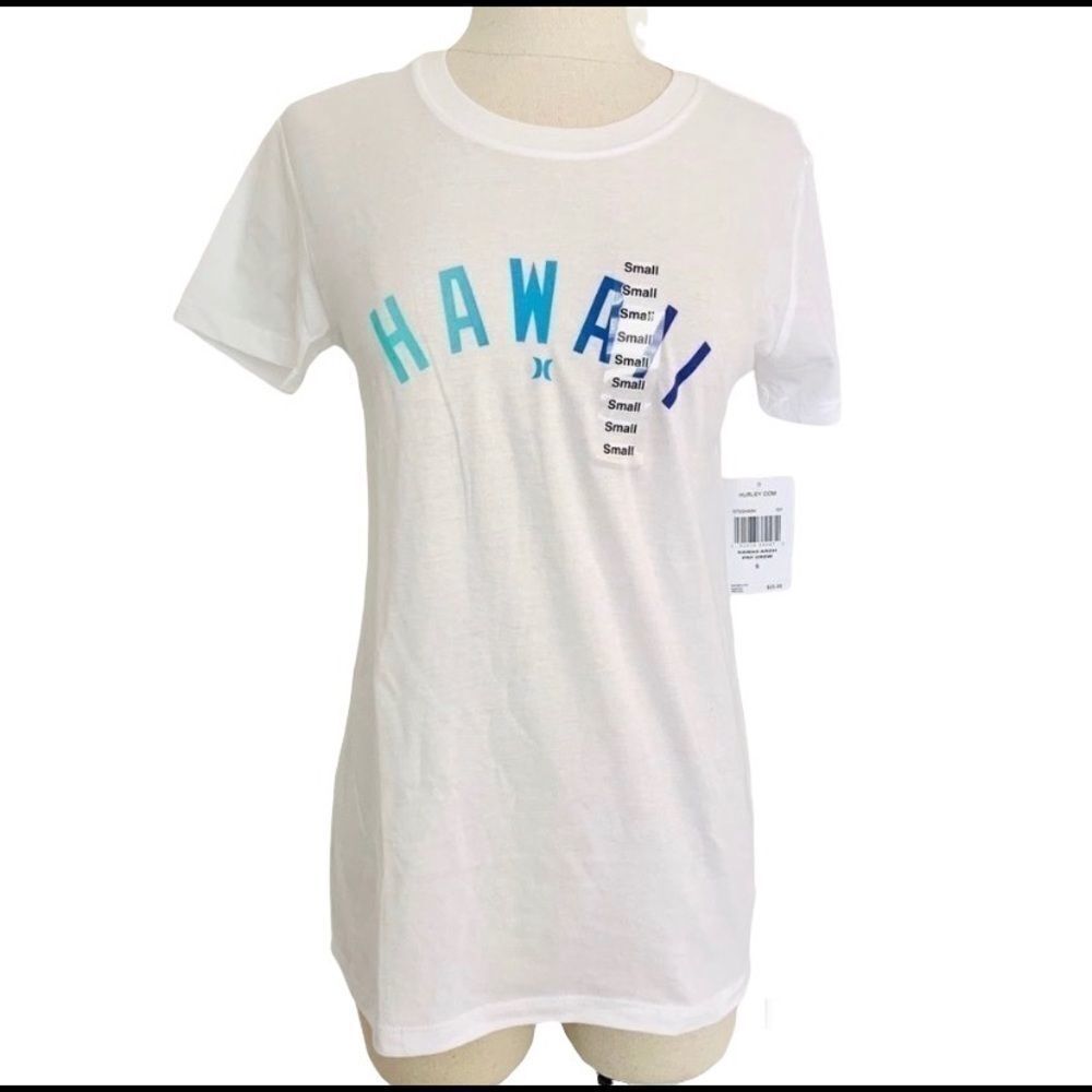 Hurley Hawaii White Graphic Tee T-Shirt